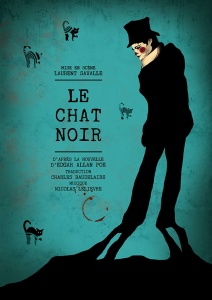 Affiche "Le chat noir" une création 2015 de la Cie File en Scène