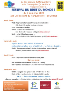 Affiche Festival du Bout du monde du 3 au 6 mai 2022