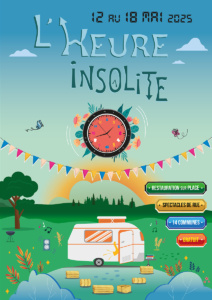 Affiche du festival "L'heure insolite 2025" du lundi 12 au 18 mai 2025.