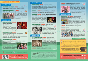 Dépliant programme du festival "L'heure insolite 2025" du lundi 12 au 18 mai 2025. page 2