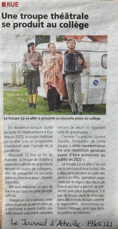 ARTICLE DE PRESSE - Bonnes Nouvelles
