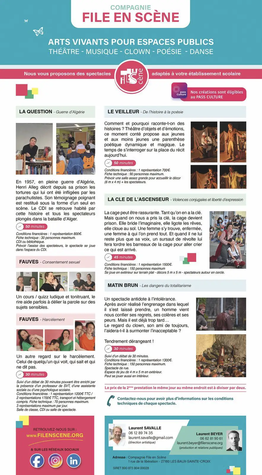 Pass Culture 2026 avec la Cie File en scene